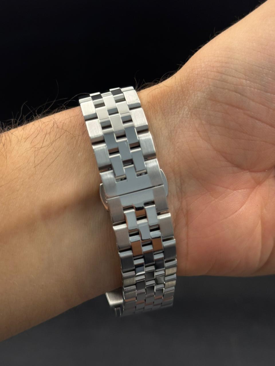 Rlx Day Date Diamond Plateado Tablero Verde