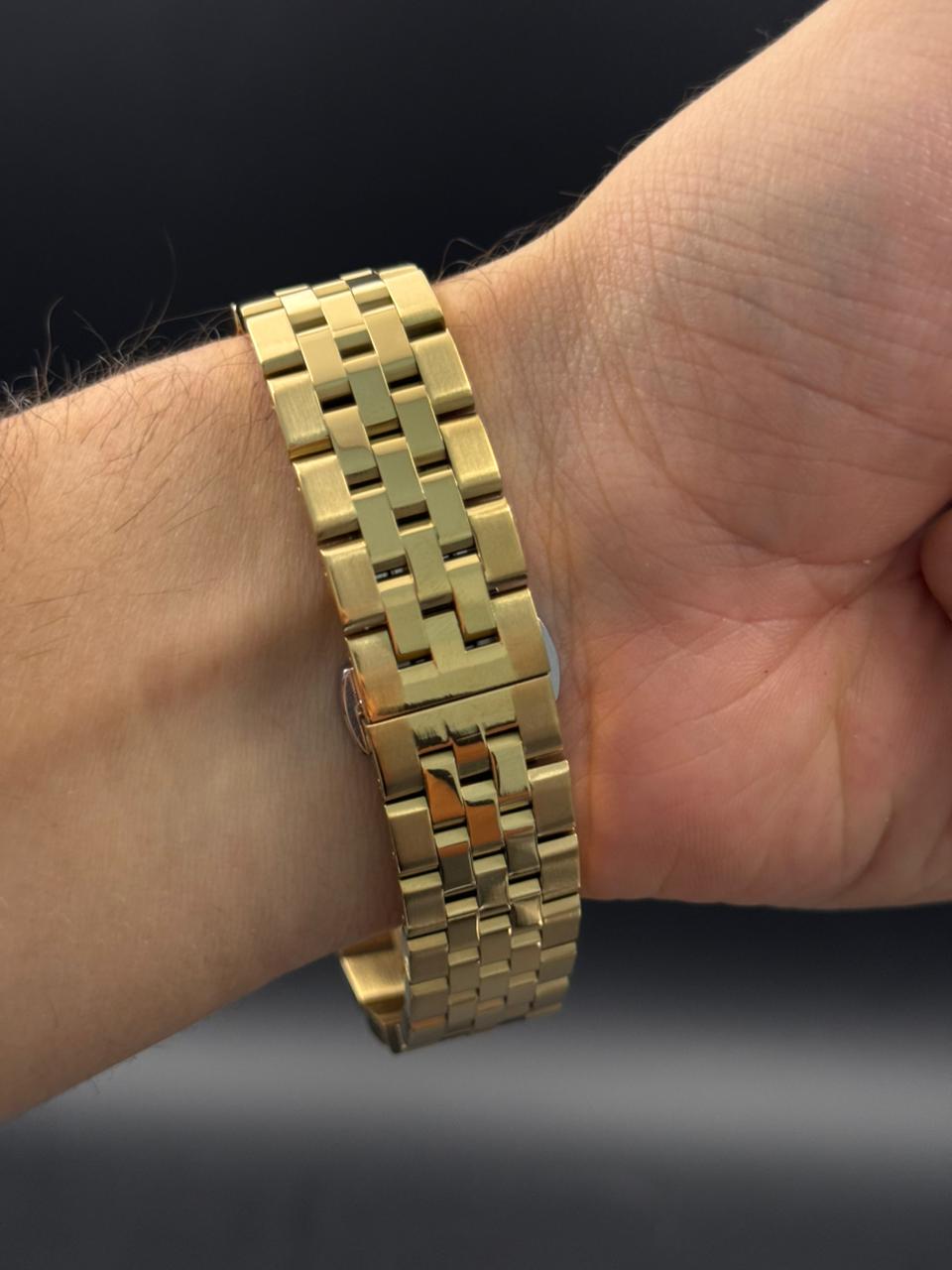 Rlx Day Date Diamond Dorado Tablero Negro