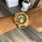 Invct Estrella Dorado Tablero Negro Amarillo