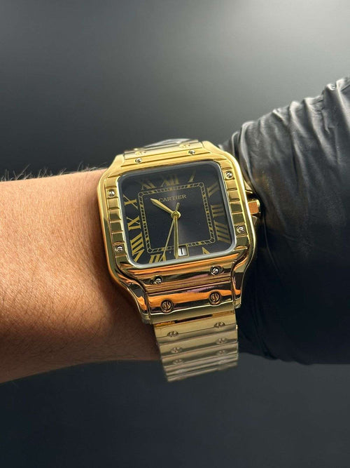 Crtr Santos Metalico Dorado Tablero Negro