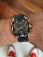 Crtr Santos Metalico Negro Tablero Negro Dorado