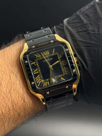 Crtr Santos Metalico Negro Tablero Negro Dorado