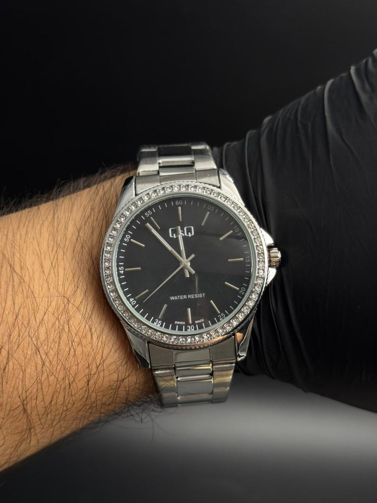 QYQ Plano Diamond Plateado Tablero Negro