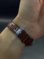 Ornt New Cuero Cafe Tablero Negro Dorado