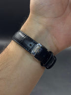 Ornt New Cuero Negro Tablero Negro Dorado