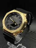G-Shck Premium Metalico Negro Tablero Negro Dorado