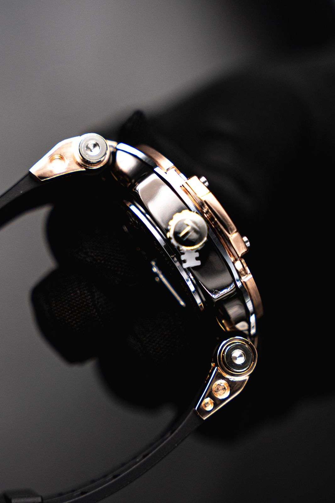 Tsst Goma Negra Tablero Plateado Oro Rosa