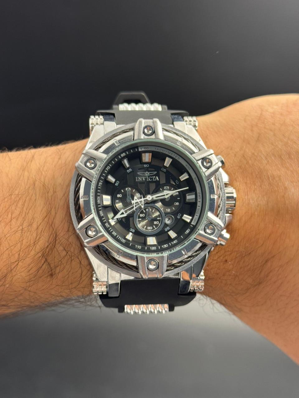 Invct 255 Goma Negra Tablero Negro Plateado