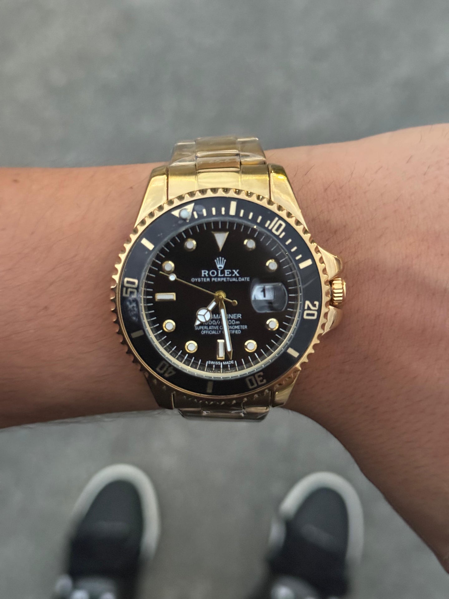 Rlx Submariner New Dorado Tablero Negroo