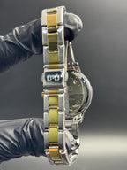 QYQ New Mujer Bicolor Dorado Tablero Negro