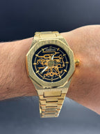 Admrs Oak Metalico Dorado Tablero Negro Dorado