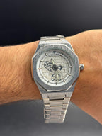 Admrs Oak Metalico Plateado Tablero Plateado