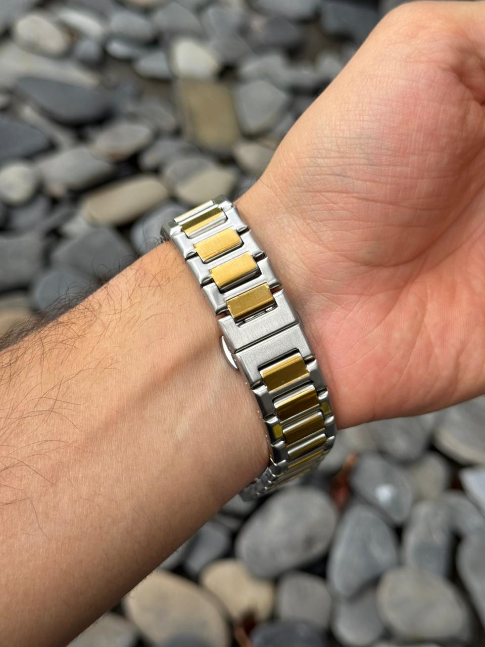 Admrs Oak Metalico Bicolor Dorado Tablero Blanco Dorado