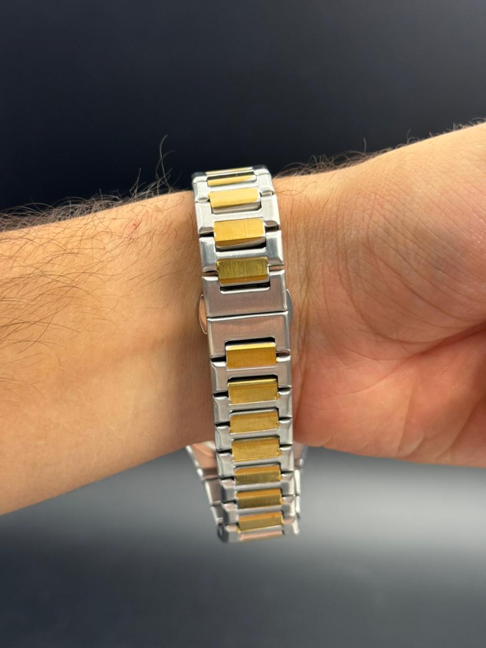 Admrs Oak Metalico Bicolor Dorado Tablero Blanco Dorado