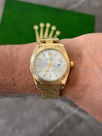 Rlx Timex Dorado Tablero Plateado