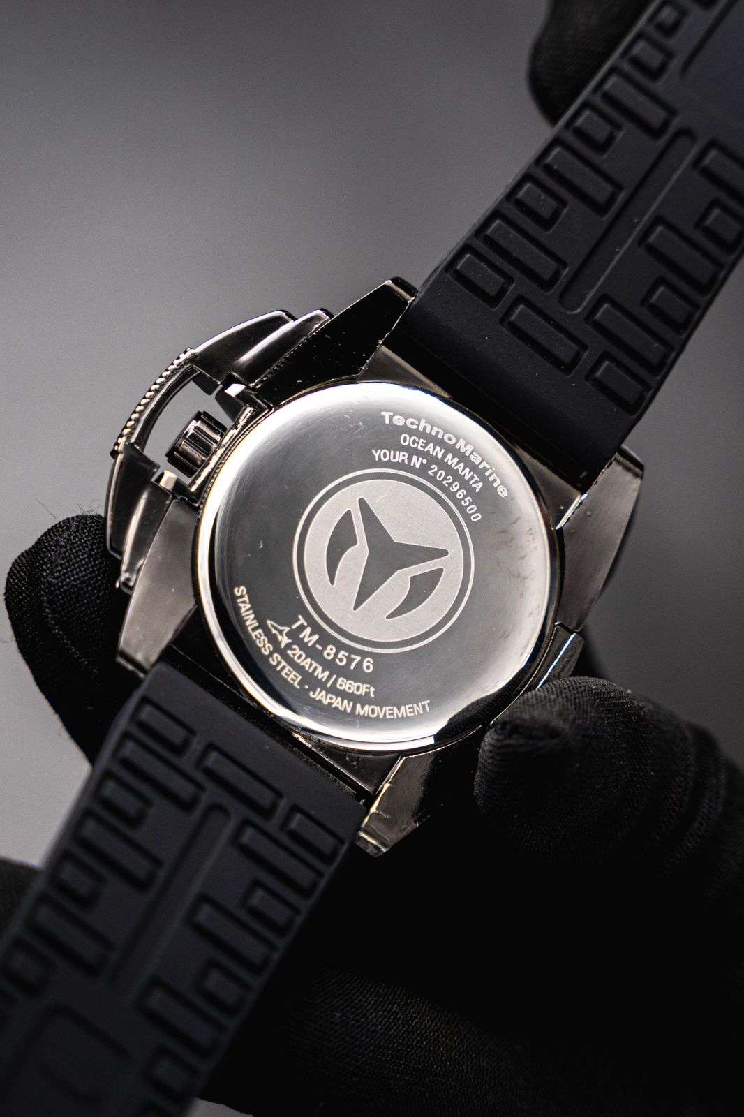 TCHNOMRN CRONO TABLERO NEGRO GOMA NEGRA