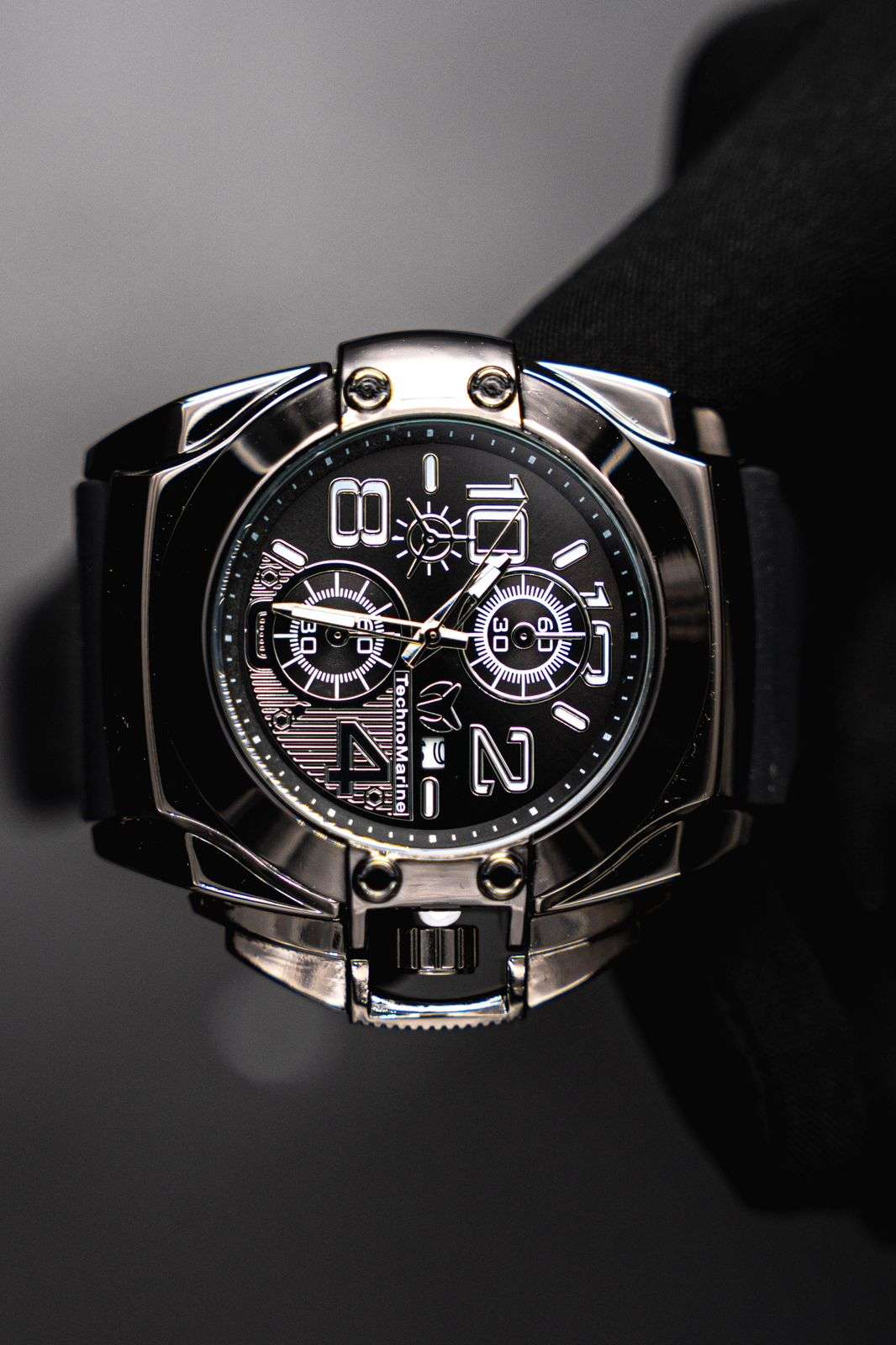 TCHNOMRN CRONO TABLERO NEGRO GOMA NEGRA