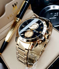 Casio Edifice Dorado R986 Fondo Negro