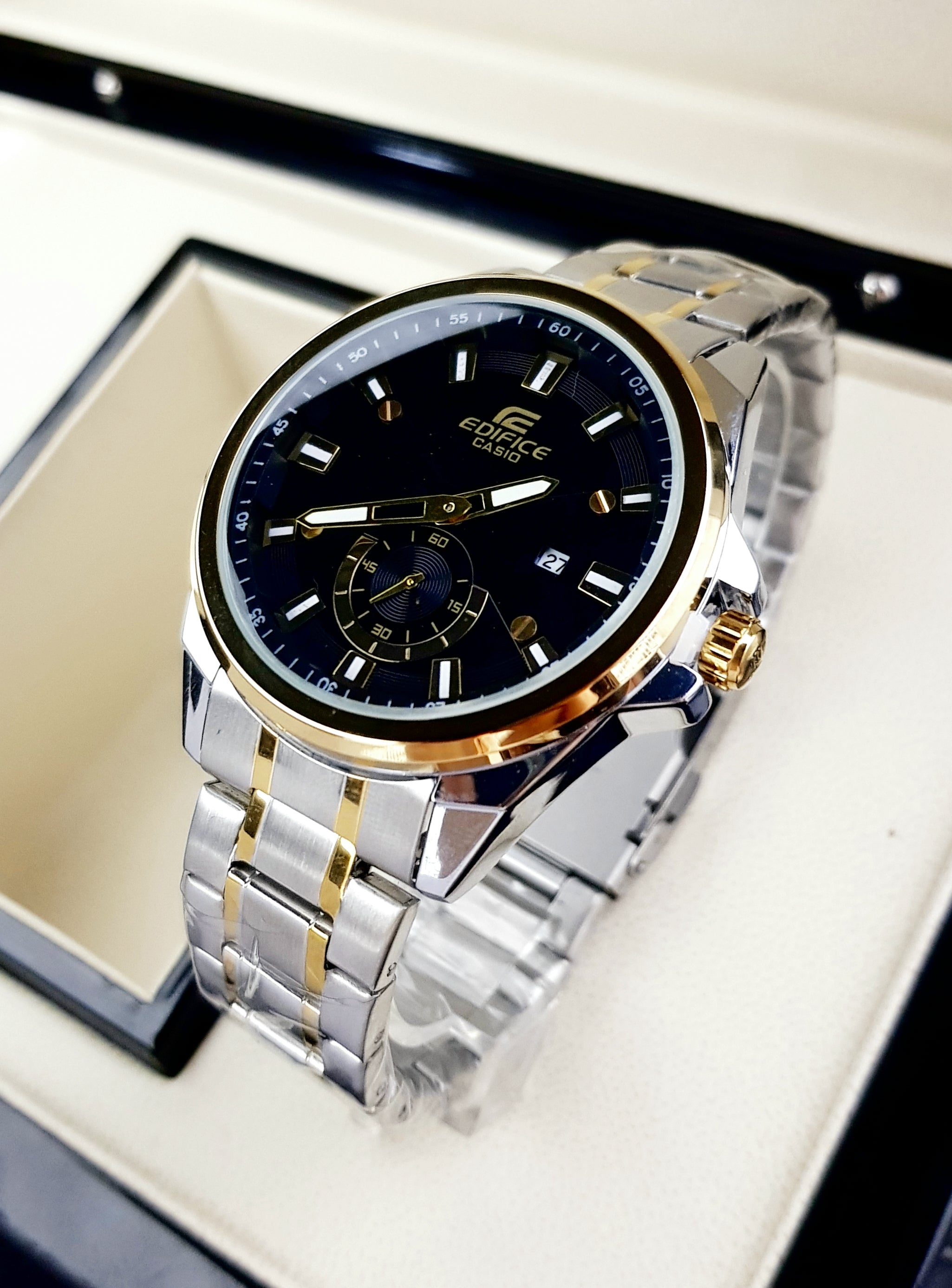 Casio Edifice Bicolor Fondo Negro Edicion Fox