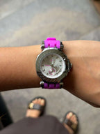 TSST MUJER TABLERO PLATEADO NEGRO GOMA ROSA